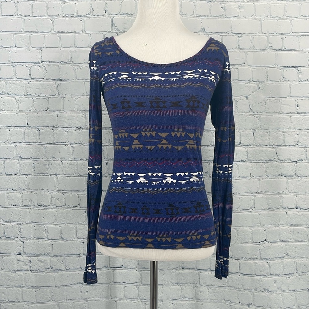 Kirra Pacsun Pacific Sunwear Purple Stretchy Print Southwestern Long y2k